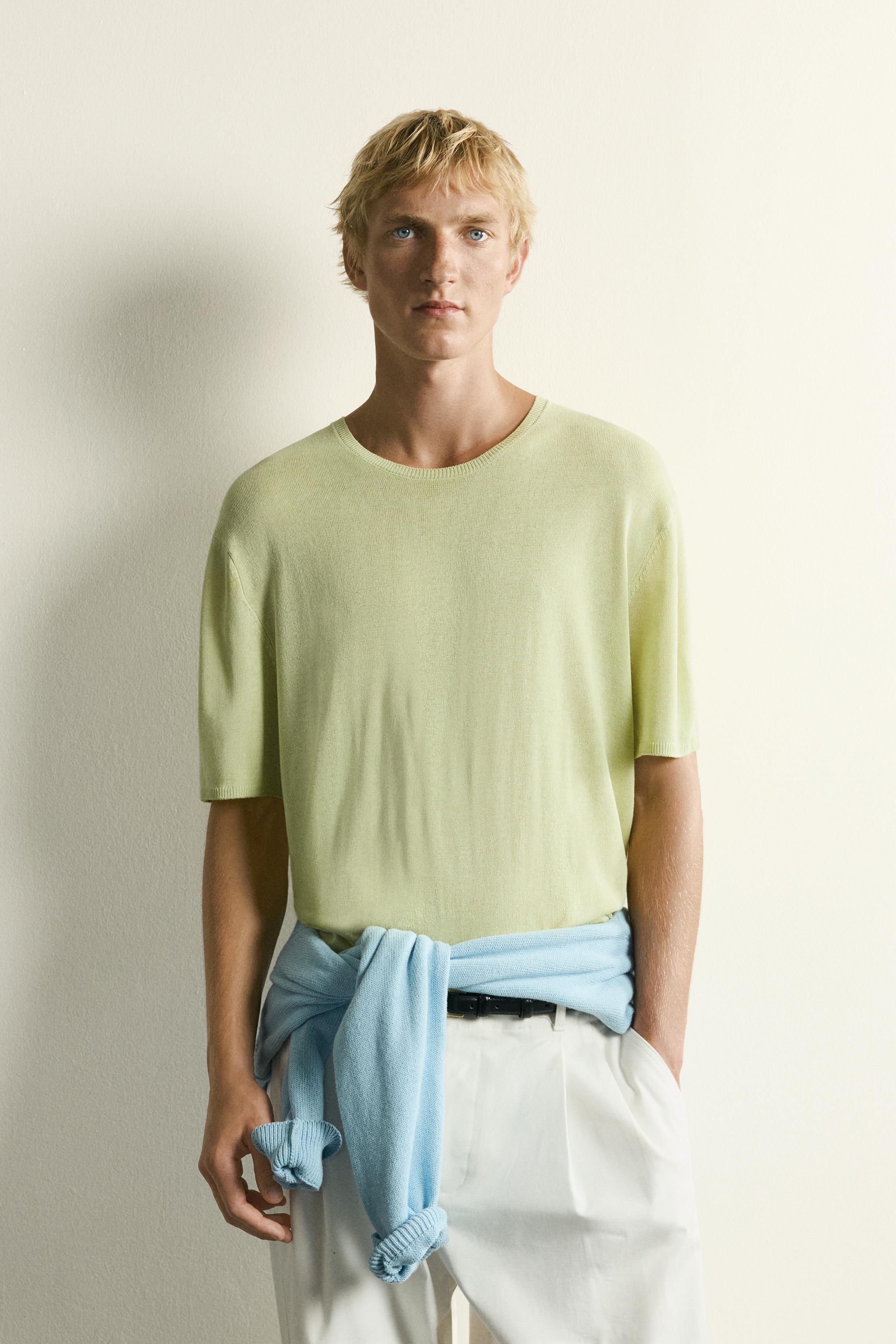 RELAXED FIT LIGHTWEIGHT KNIT T-SHIRT